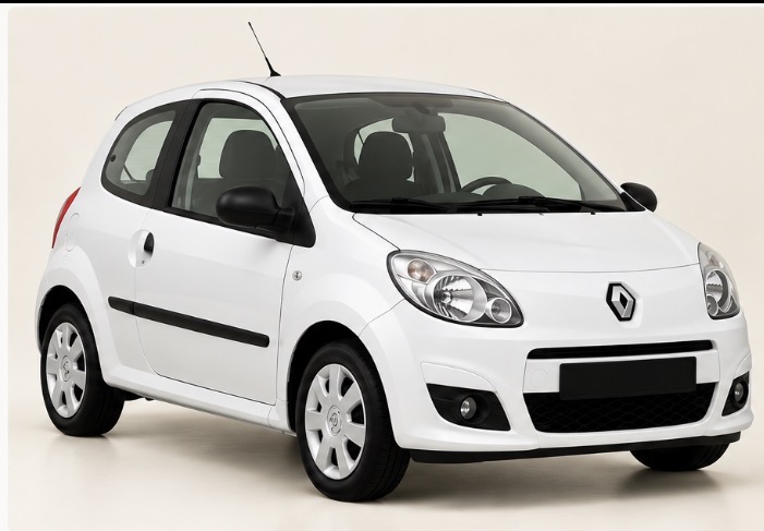White RENAULT TWINGO 2009 rental car for Bolt Food and Wolt delivery in Lithuania