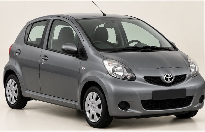Gray TOYOTA AYGO 2007 rental car for Bolt Food and Wolt delivery in Lithuania