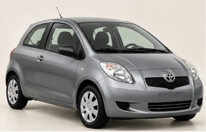 Gray TOYOTA YARIS 2007 rental car for Bolt Food and Wolt delivery in Lithuania